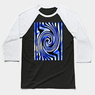 Black Blue Stripes Baseball T-Shirt